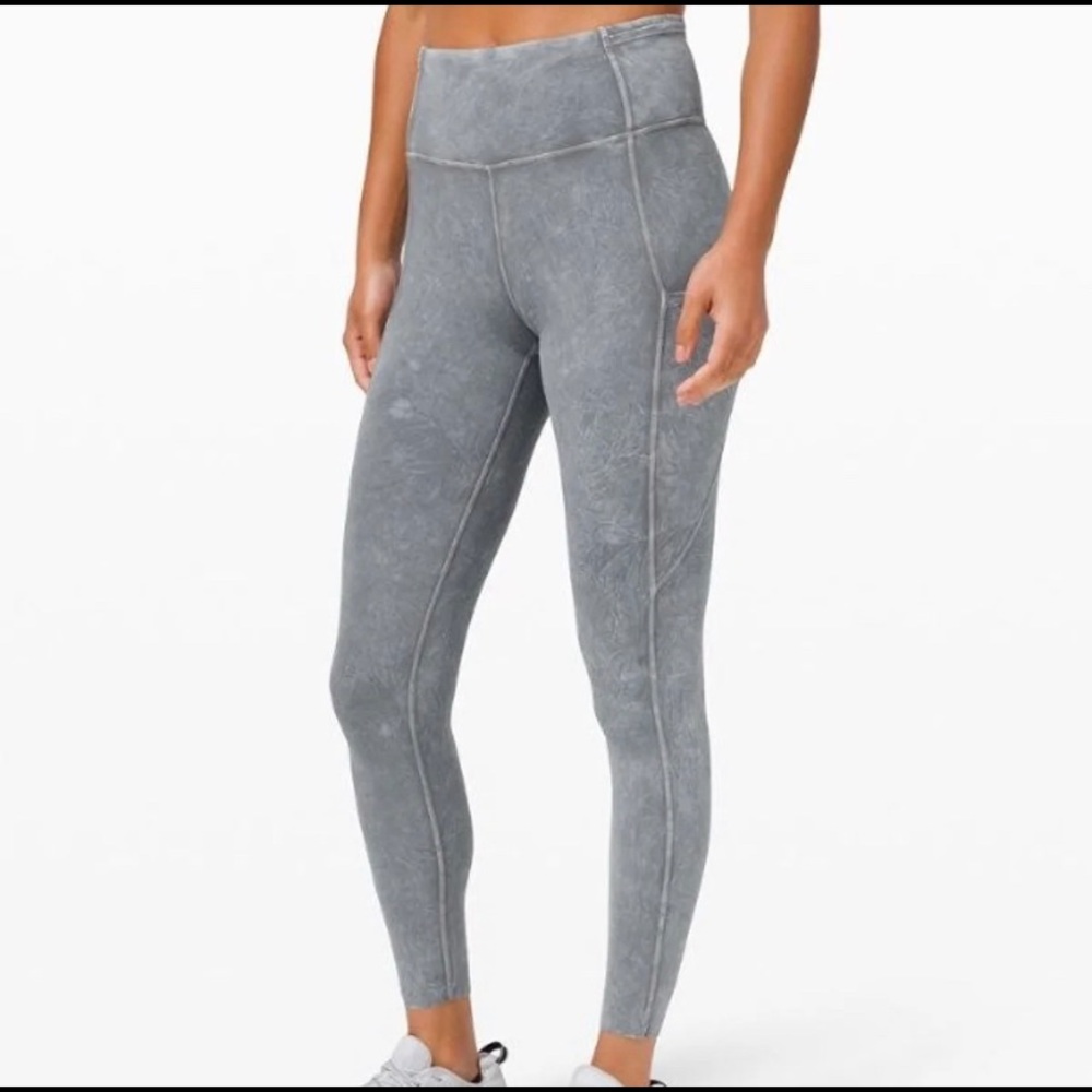 Lululemon Fast and Free Ice Grey Leggings NWT